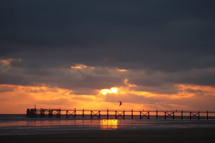 Couché de soleil sur la jeté de Saint-Jean-de-Monts